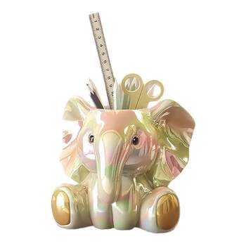 Light luxury elephant pen holder ornaments children's birthday gift