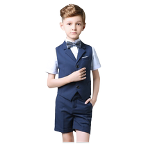 Luo Meng childrens suit suit boy British style handsome boy little host piano performance dress flower girl dress