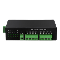 DIEWU Industrial grade 8-way 485 hub 16-way rail-type photoelectric isolation type 1 minute 8 RS485 hub two-way communication 1-way to 8-port RS485 hub 16-port set
