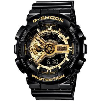 Casio Watch for Men, Black Gold Genuine G-Shock Dark Heart, Fashionable Waterproof Student Sports Electronic Ga110