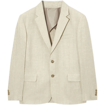 COS Mens Standard Fit Single Breasted Blazer Beige 1171329001
