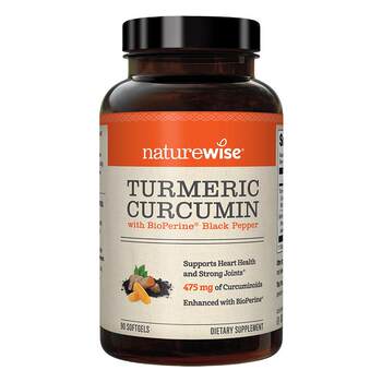 Naturewise turmeric bottle liquid curcumin essence oral natural black turmeric pepper joint capsules 90 ແຄບຊູນ