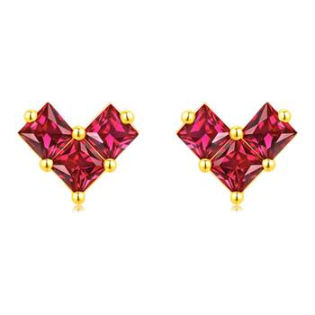 5g gold love earrings, versatile for commuting, gift to girlfriend