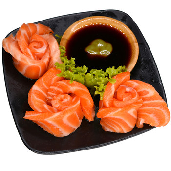 Salmon chilled sashimi fresh norwegian