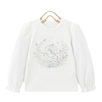 (Same style at counter)minipeace PEACEBIRD childrens clothing girls long-sleeved T-shirt childrens super fairy thin top bottoming