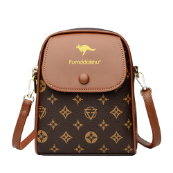Brand Genuine Leather 2026 New Model Cowhide Mini Small Bag Crossbody Bag Phone Bag for Holding Coins and Keys Multi-Layer Women's Bag