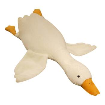 ໝອນ ຫຳ ຂາວ ໃຫຍ່ ງາມ plush toy big goose doll doll doll ນອນ ນອນ ຂອງ ຂວັນ ວັນ ເດືອນ ປີ ເກີດ ສໍາ ລັບ ເດັກ ຍິງ