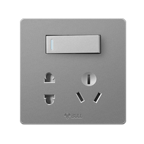 231 Bull Switch Socket Open Double Control Five Holes With Switch Socket 86 Type Panel Concealed