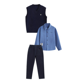 Chinese and old boys set for college spring and autumn style two-piece set