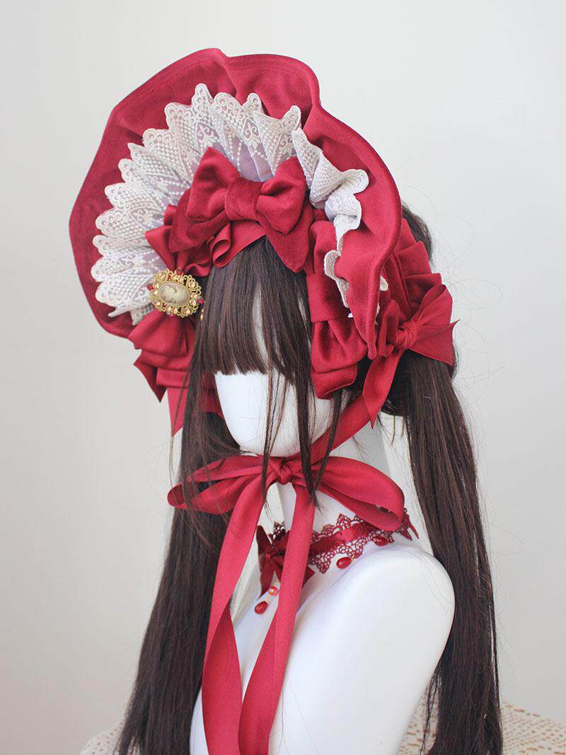 Full-color handmade antique doll Lolita accessories doll Kanpakite hat vintage side clip headband bnt