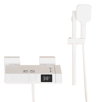 Cream style home shower set supercharged white bathroom simple topless spray split toilet 3459