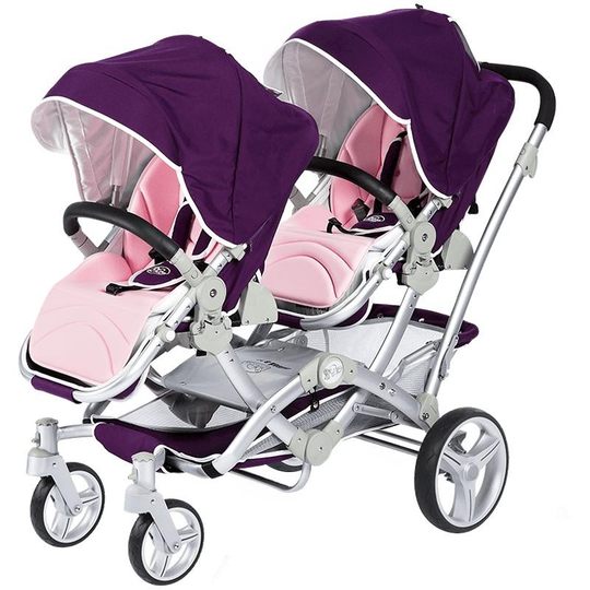 Kidskoalas twin stroller can sit and lie down