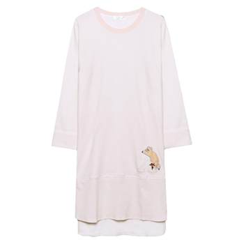 Eve ສະແດງ nightgown ແຂນຍາວສໍາລັບແມ່ຍິງທີ່ບໍລິສຸດຝ້າຍພາກຮຽນ spring ນັກສຶກສາງາມ pajamas ຝ້າຍວ່າງແບບເກົາຫຼີເຄື່ອງນຸ່ງຫົ່ມເຮືອນຫວານ