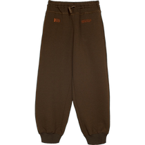 Pomme Pengma long pants cotton waist and feet solid color autumn and winter clothing for boys and girls Jiangnan cloth big children