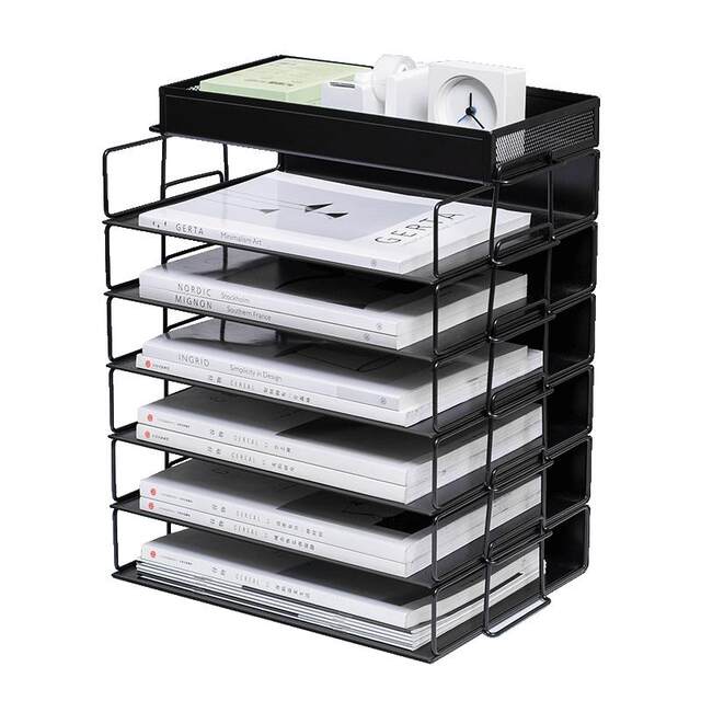 Multifunctional file storage racks can be combined and stacked freely