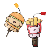 Creative cartoon open key bag pull-out cute large-capacity draw-type universal electric vehicle car key bag