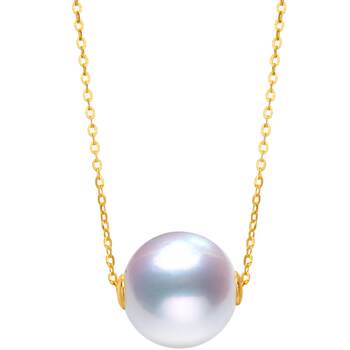Demi 18k gold lutong round pearl necklace for women