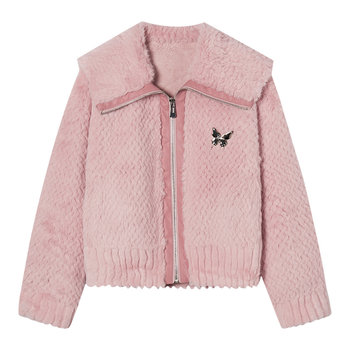 Eptison retro sweet style fur coat