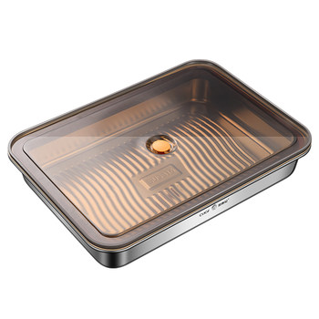Dumpling freezing box storage box multi-layer stainless steel food grade wonton dumpling tray quick-frozen crisper ສໍາລັບຕູ້ເຢັນ