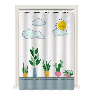 No punching bathroom toilet curtain small window hanging curtain