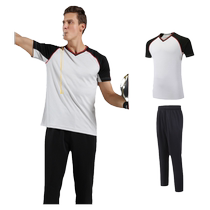 Basketball referee uniform suit male summer referee clothing tops and pants team female referee uniforms and pants with custom printing