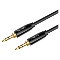 170Philips Philips Fever Silver-coated Aux Audio Wire for recording Line 3 5mm Public to car Phone computer connected headphone car sound box line two double heads