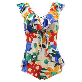 Fairy conservative large size slim fat fashionable swimsuit