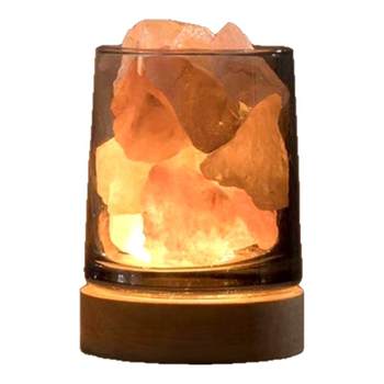 High-value home aromatherapy essential oil storage cup crystal glass bottle luminous base lamp ornament diffuser container