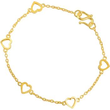 Zhou shengsheng jewelry gold heart shaped bracelet