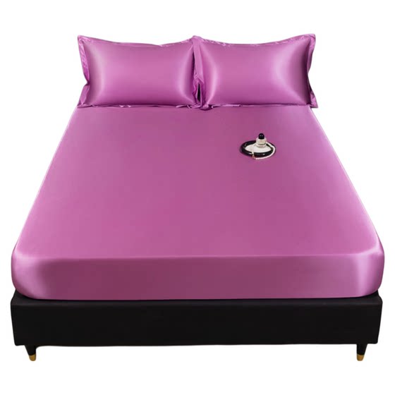 
Ice silk waterproof bed cover with cat wet cover for summer oil-proof sweat stains and non-stick hair sheet anti-slip mattress protection cover