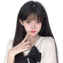 Wig for women with long hair real hair full real hair special for natural age reduction fluffy long straight hair lace full headgear