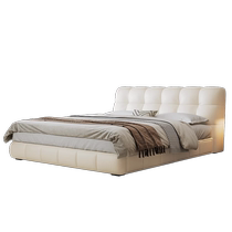 Winter Bear Puff Storage Bed with Drawer Multifunctional Leather Bed French Modern Simple Light Luxurious Leather Bed Master Bedroom Large Bed