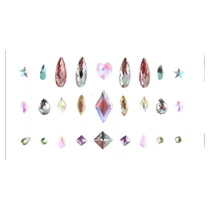 Glue-free facial jewelry eye makeup bright diamond bridal rhinestone stage makeup Yamagen diamond pearl makeup sticker photo studio