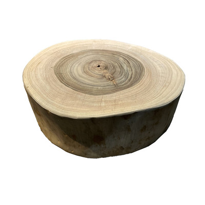 Wooden pier stool log peeled and polished base wood carving material solid wood stump original design side a few piers