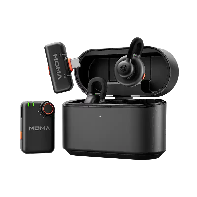 美品MOMA マイク猛玛 Lark MIX纽扣无线领夹式麦克风收音录音直播猛犸 MOMA猛玛Lark MIX无线领夹麦克风直播降噪收音麦克风双人收音一拖二适用