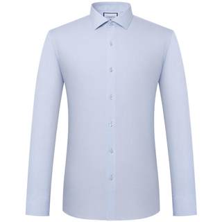 恺米切2025年秋商务休闲男士纯棉免烫长袖衬衫抗皱净色百搭衬衣