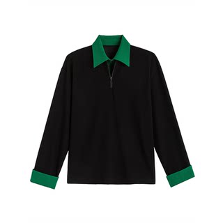 Insomnia autumn double neck design long sleeve polo shirt