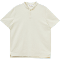 Jack Jones Autumn New Comfortable Cool Fabric Contrast Color Rib Splicing Small Stand Collar Short Sleeve POLO Shirt Mens Wear