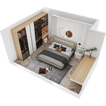 Lins whole house custom sliding door wardrobe modern bedroom open overall wardrobe design renderings integrated