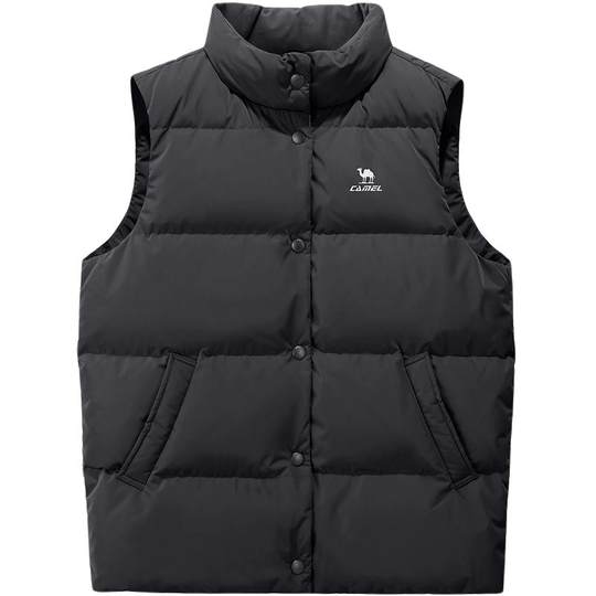 Camel Down Vest 85% Duck Down 2025 Winter Warm Down Vest Warm and Versatile Cotton Waistcoat Jacket