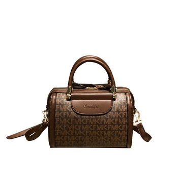 Hong kong brand genuine leather fashionable boston bag