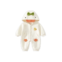 Baby clothes autumn clothes newborn baby girls one-piece clothes for one hundred days super cute when going out spring and autumn clothes