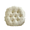 Retro pastoral round cotton and linen lace chair cushion