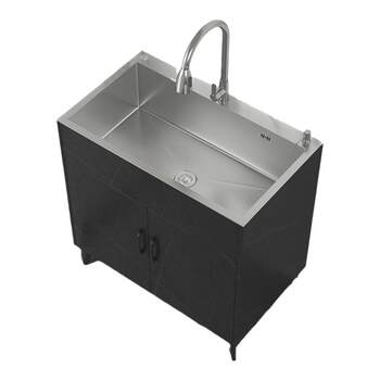 Simple household sink floor-standing integrated cabinet