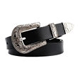 Star's same style simple retro style carved leather belt