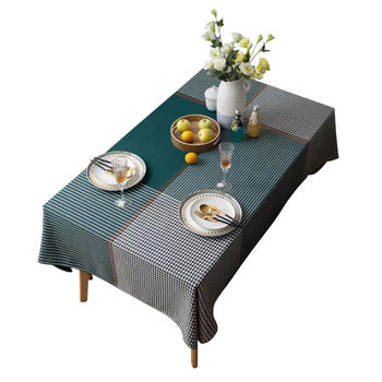 Nordic tablecloth fabric chenille ຕາຕະລາງກາເຟ tablecloth ສີ່ຫລ່ຽມສີ່ຫລ່ຽມ tablecloth ຫ້ອງຮັບແຂກຮ້ານອາຫານຊັ້ນສູງແສງສະຫວ່າງເຮືອນຫລູຫລາ