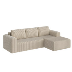 Xihaima Cream-Style Fabric Sofa with Three Seats, Independent Spring Upholstery, Living Room Furniture