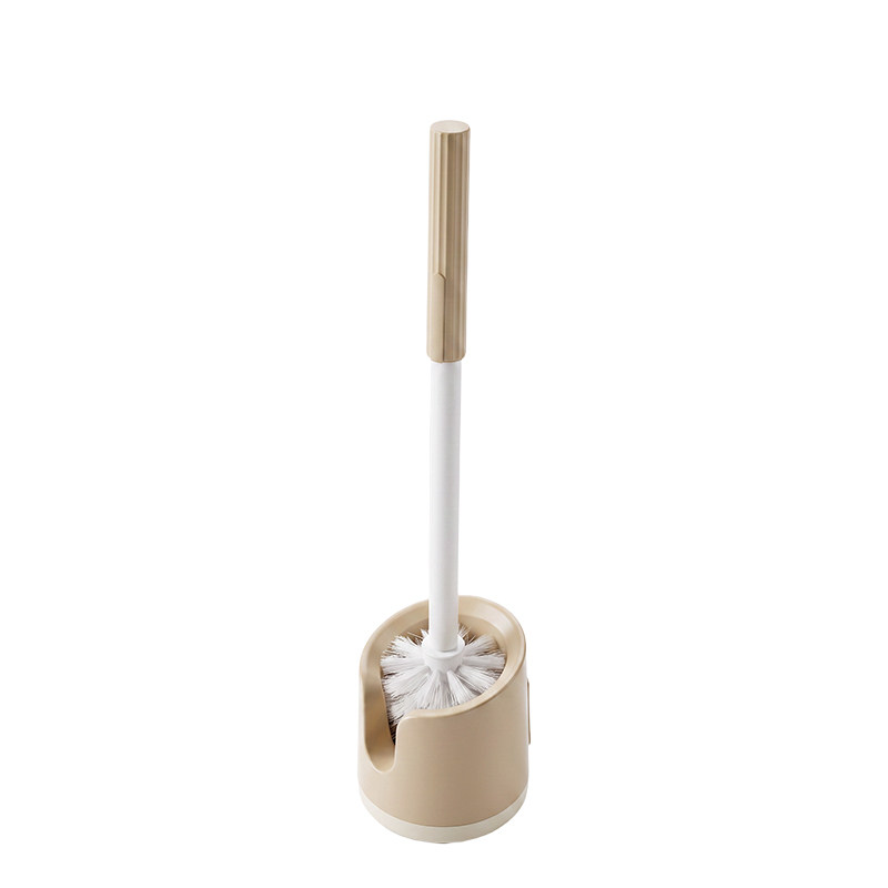 Home use toilet brush without blind spots with base