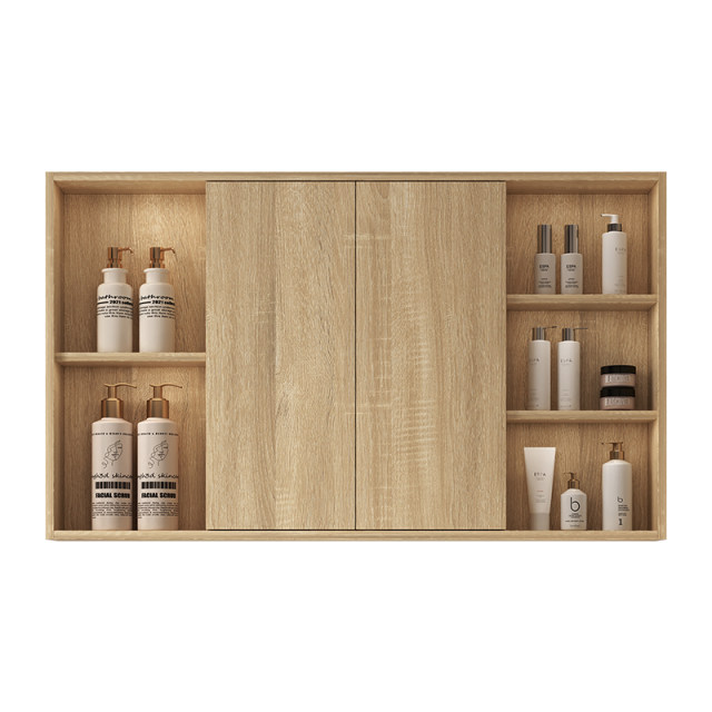 Fully pressed multi-layer solid wood sliding door Feng Shui Mirror