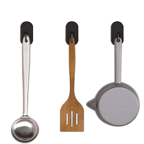 Kitchen hook strong adhesive wall hanging hook strong load-bearing punch-free spoon spatula supplies storage rack 1822